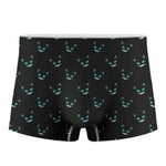 Black Cheshire Cat Pattern Print Men's Boxer Briefs