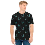 Black Cheshire Cat Pattern Print Men's T-Shirt
