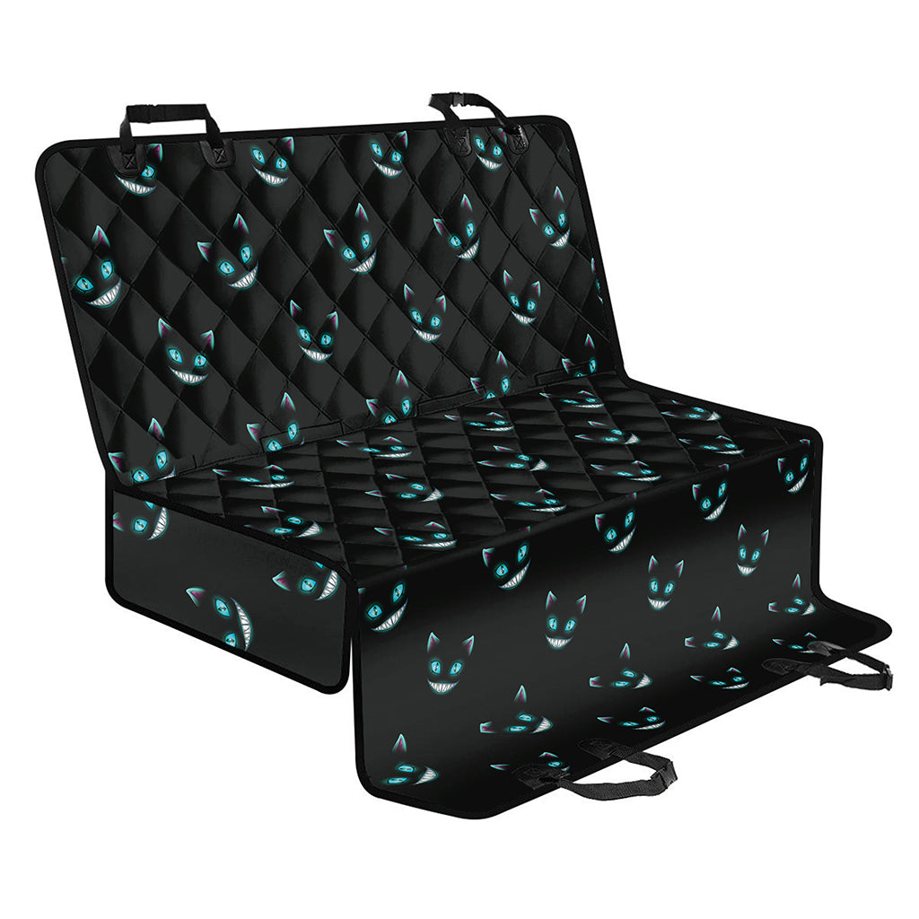 Black Cheshire Cat Pattern Print Pet Car Back Seat Cover