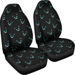Black Cheshire Cat Pattern Print Universal Fit Car Seat Covers