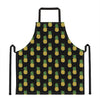 Black Cute Pineapple Pattern Print Apron