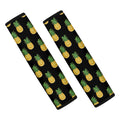 Black Cute Pineapple Pattern Print Car Seat Belt Covers