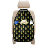 Black Cute Pineapple Pattern Print Car Seat Organizers