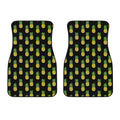 Black Cute Pineapple Pattern Print Front Car Floor Mats