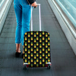 Black Cute Pineapple Pattern Print Luggage Cover