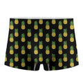Black Cute Pineapple Pattern Print Men's Boxer Briefs