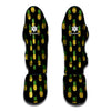 Black Cute Pineapple Pattern Print Muay Thai Shin Guard