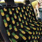 Black Cute Pineapple Pattern Print Pet Car Back Seat Cover