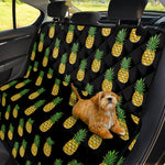 Black Cute Pineapple Pattern Print Pet Car Back Seat Cover