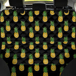 Black Cute Pineapple Pattern Print Pet Car Back Seat Cover