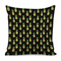 Black Cute Pineapple Pattern Print Pillow Cover
