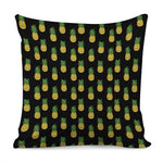 Black Cute Pineapple Pattern Print Pillow Cover