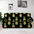 Black Cute Pineapple Pattern Print Sofa Cover