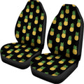 Black Cute Pineapple Pattern Print Universal Fit Car Seat Covers