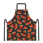 Black Cute Watermelon Pattern Print Apron