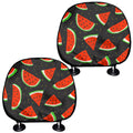 Black Cute Watermelon Pattern Print Car Headrest Covers