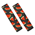 Black Cute Watermelon Pattern Print Car Seat Belt Covers