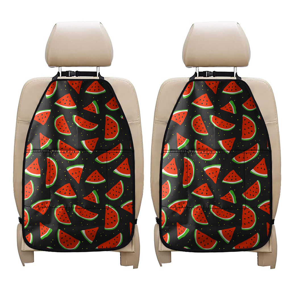 Black Cute Watermelon Pattern Print Car Seat Organizers