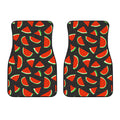 Black Cute Watermelon Pattern Print Front Car Floor Mats