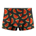 Black Cute Watermelon Pattern Print Men's Boxer Briefs