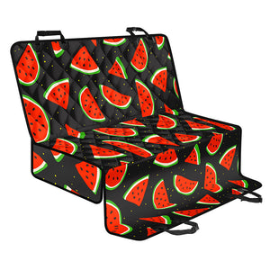 Black Cute Watermelon Pattern Print Pet Car Back Seat Cover