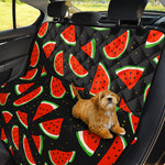 Black Cute Watermelon Pattern Print Pet Car Back Seat Cover