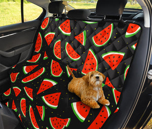 Black Cute Watermelon Pattern Print Pet Car Back Seat Cover