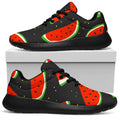 Black Cute Watermelon Pattern Print Walking Shoes