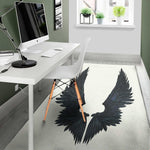 Black Demon Wings Print Area Rug