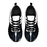 Black Demon Wings Print Black Sneakers
