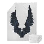 Black Demon Wings Print Blanket