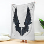 Black Demon Wings Print Blanket