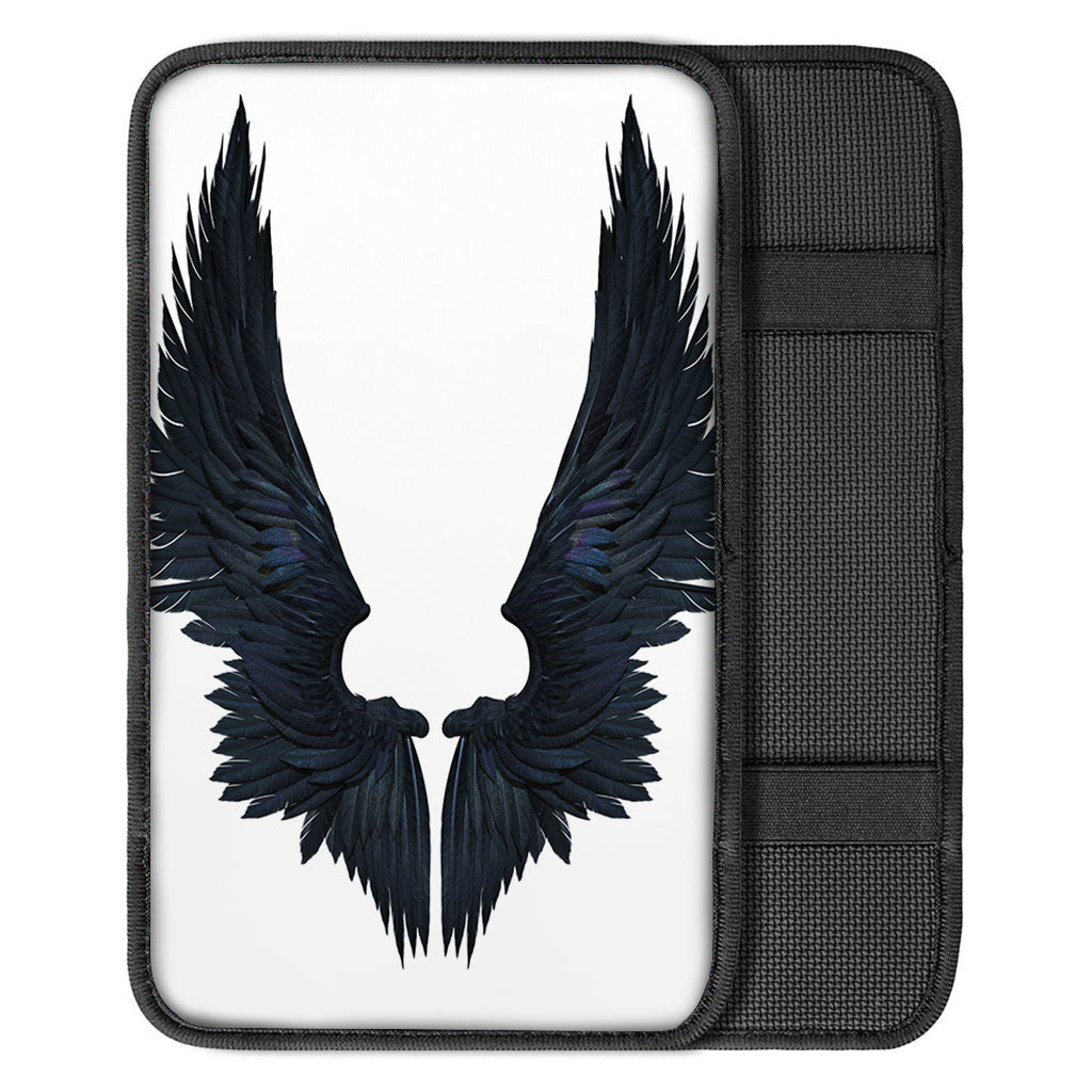 Black Demon Wings Print Car Center Console Cover