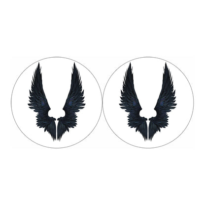 Black Demon Wings Print Car Coasters