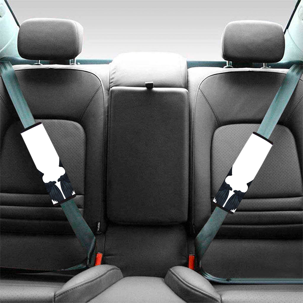 Black Demon Wings Print Car Seat Belt Covers