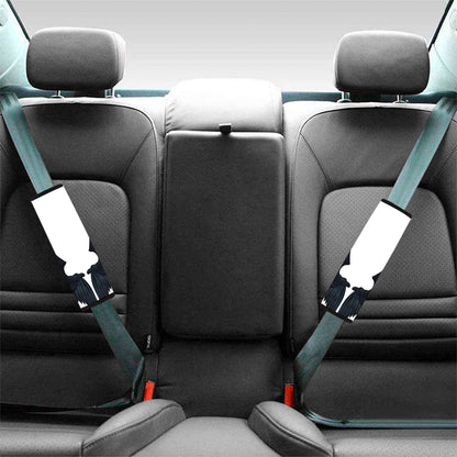 Black Demon Wings Print Car Seat Belt Covers