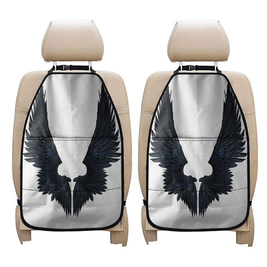 Black Demon Wings Print Car Seat Organizers