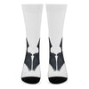 Black Demon Wings Print Crew Socks