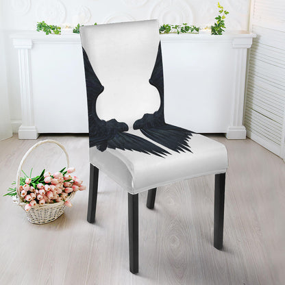 Black Demon Wings Print Dining Chair Slipcover