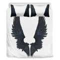 Black Demon Wings Print Duvet Cover Bedding Set