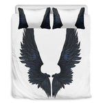 Black Demon Wings Print Duvet Cover Bedding Set