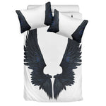 Black Demon Wings Print Duvet Cover Bedding Set