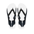 Black Demon Wings Print Flip Flops