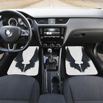 Black Demon Wings Print Front and Back Car Floor Mats