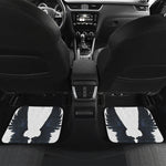 Black Demon Wings Print Front and Back Car Floor Mats