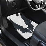 Black Demon Wings Print Front and Back Car Floor Mats
