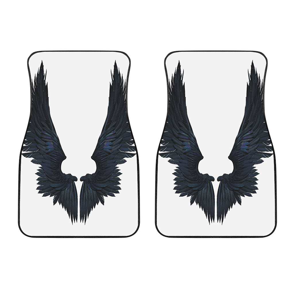 Black Demon Wings Print Front Car Floor Mats