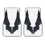 Black Demon Wings Print Front Car Floor Mats