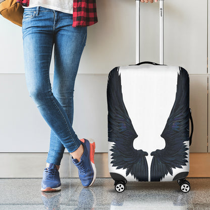 Black Demon Wings Print Luggage Cover