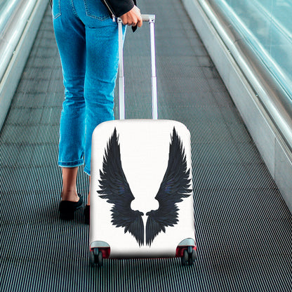 Black Demon Wings Print Luggage Cover